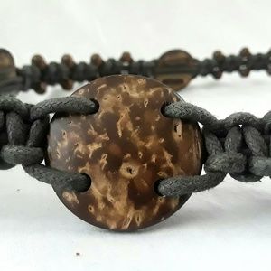 Wood & Rope Style Boho Belt - Vintage 1980s